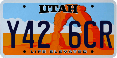 UT license plate Y426CR