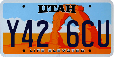 UT license plate Y426CU