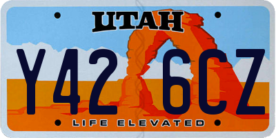 UT license plate Y426CZ