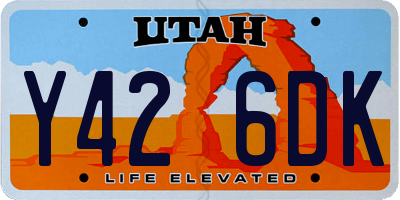 UT license plate Y426DK