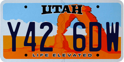 UT license plate Y426DW