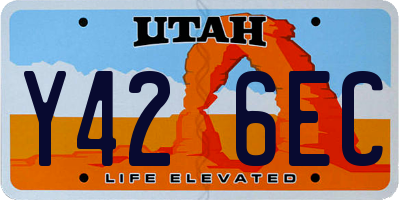 UT license plate Y426EC