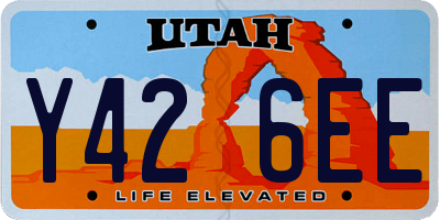 UT license plate Y426EE