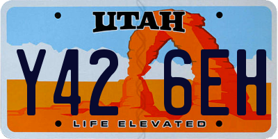 UT license plate Y426EH