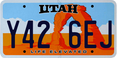 UT license plate Y426EJ