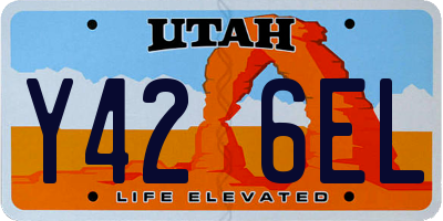 UT license plate Y426EL