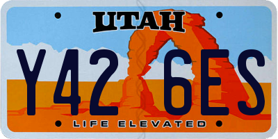 UT license plate Y426ES