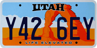 UT license plate Y426EY