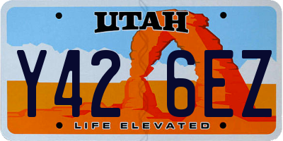 UT license plate Y426EZ