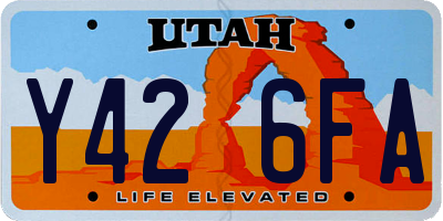 UT license plate Y426FA