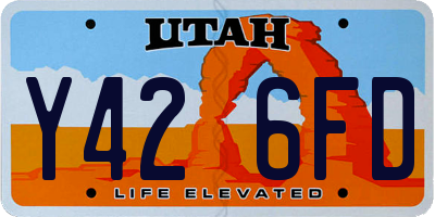 UT license plate Y426FD