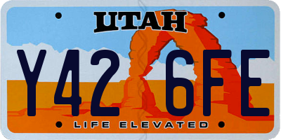 UT license plate Y426FE