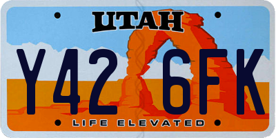 UT license plate Y426FK
