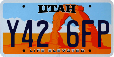 UT license plate Y426FP