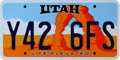 UT license plate Y426FS