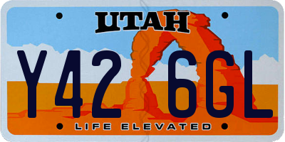 UT license plate Y426GL