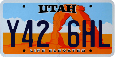 UT license plate Y426HL