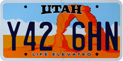 UT license plate Y426HN