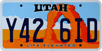 UT license plate Y426ID