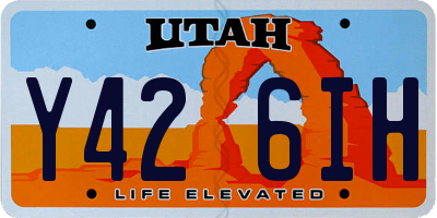 UT license plate Y426IH