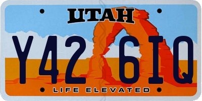 UT license plate Y426IQ