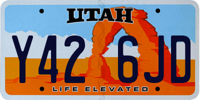 UT license plate Y426JD