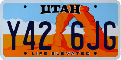 UT license plate Y426JG
