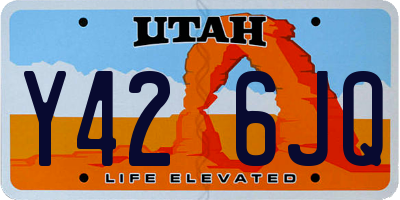 UT license plate Y426JQ