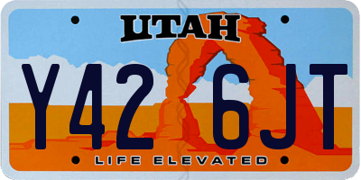 UT license plate Y426JT