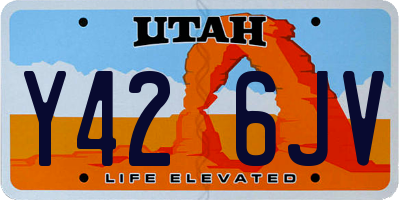 UT license plate Y426JV