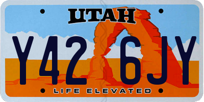 UT license plate Y426JY