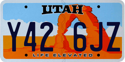UT license plate Y426JZ