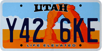 UT license plate Y426KE