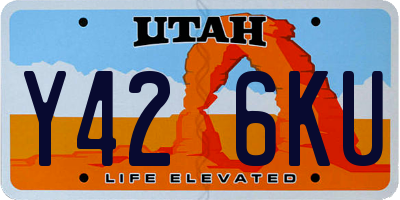 UT license plate Y426KU