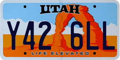 UT license plate Y426LL
