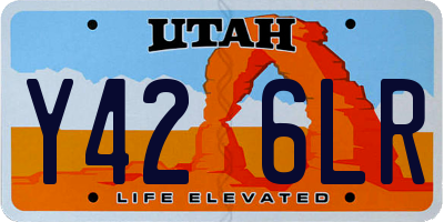 UT license plate Y426LR