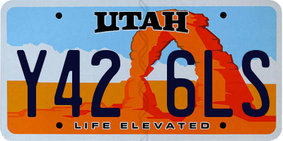 UT license plate Y426LS