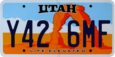 UT license plate Y426MF