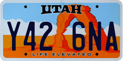 UT license plate Y426NA