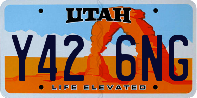 UT license plate Y426NG