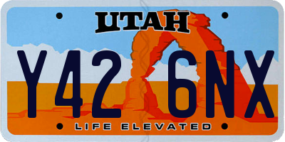 UT license plate Y426NX
