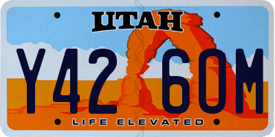 UT license plate Y426OM