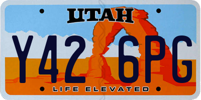 UT license plate Y426PG