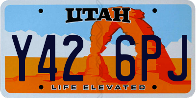 UT license plate Y426PJ