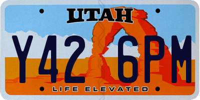UT license plate Y426PM