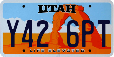 UT license plate Y426PT