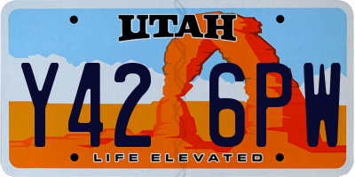 UT license plate Y426PW