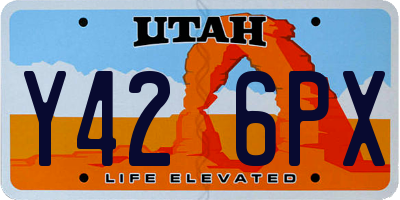 UT license plate Y426PX
