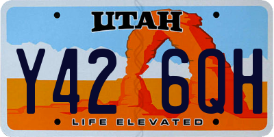 UT license plate Y426QH