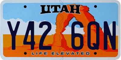 UT license plate Y426QN